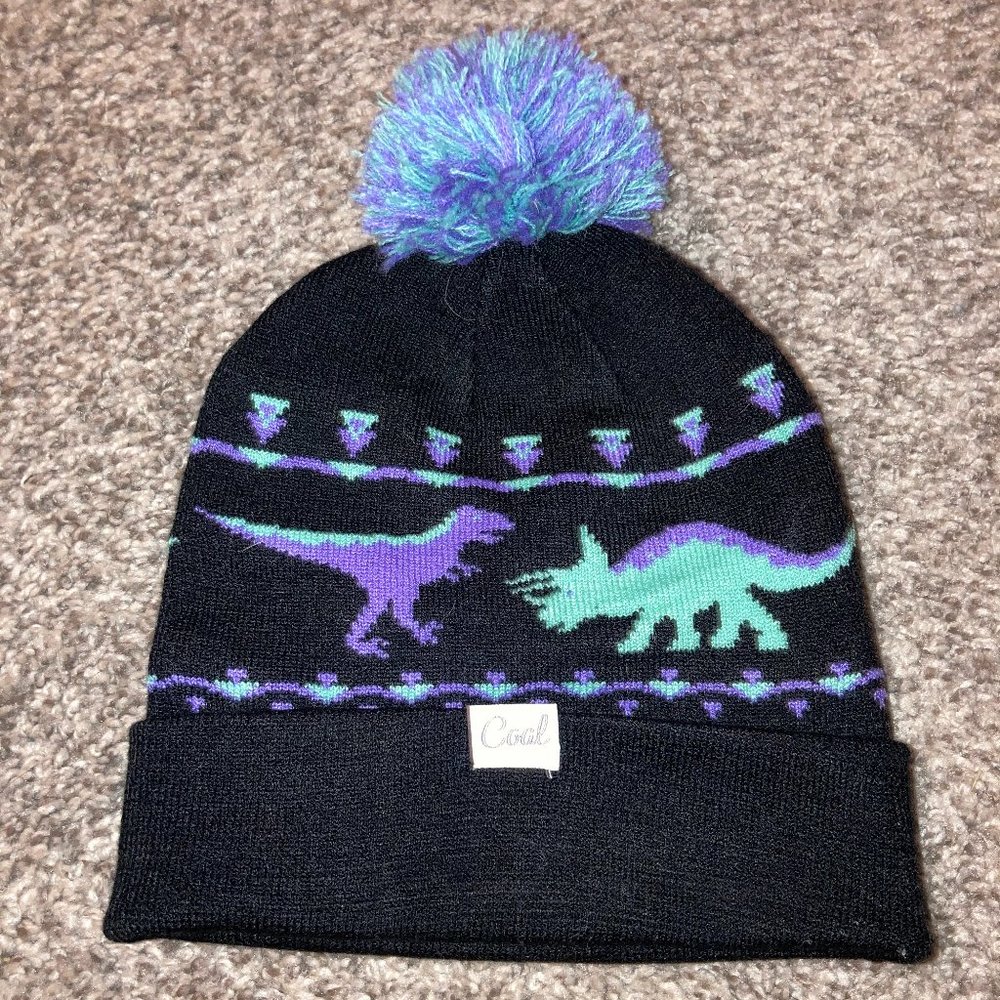 Coal Dinosaur Beanie